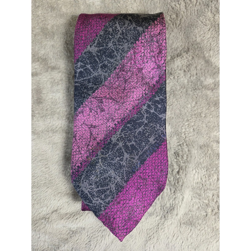 Damon Retro Tie Purple Black 58/3‎ Sexy CEO Unique
